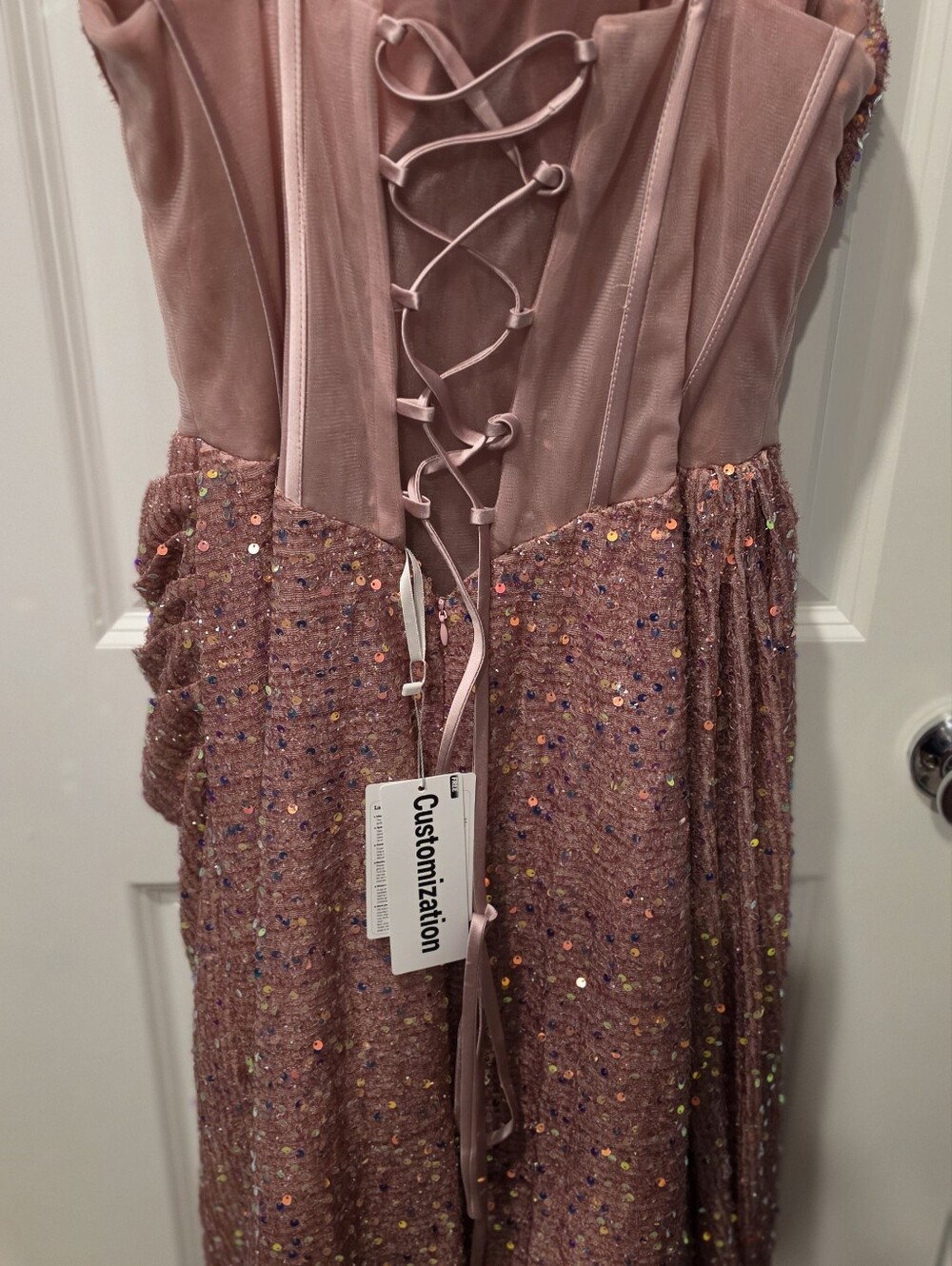Windsor Rose Gold Sequin Prom Gown - Picture 8 of 11
